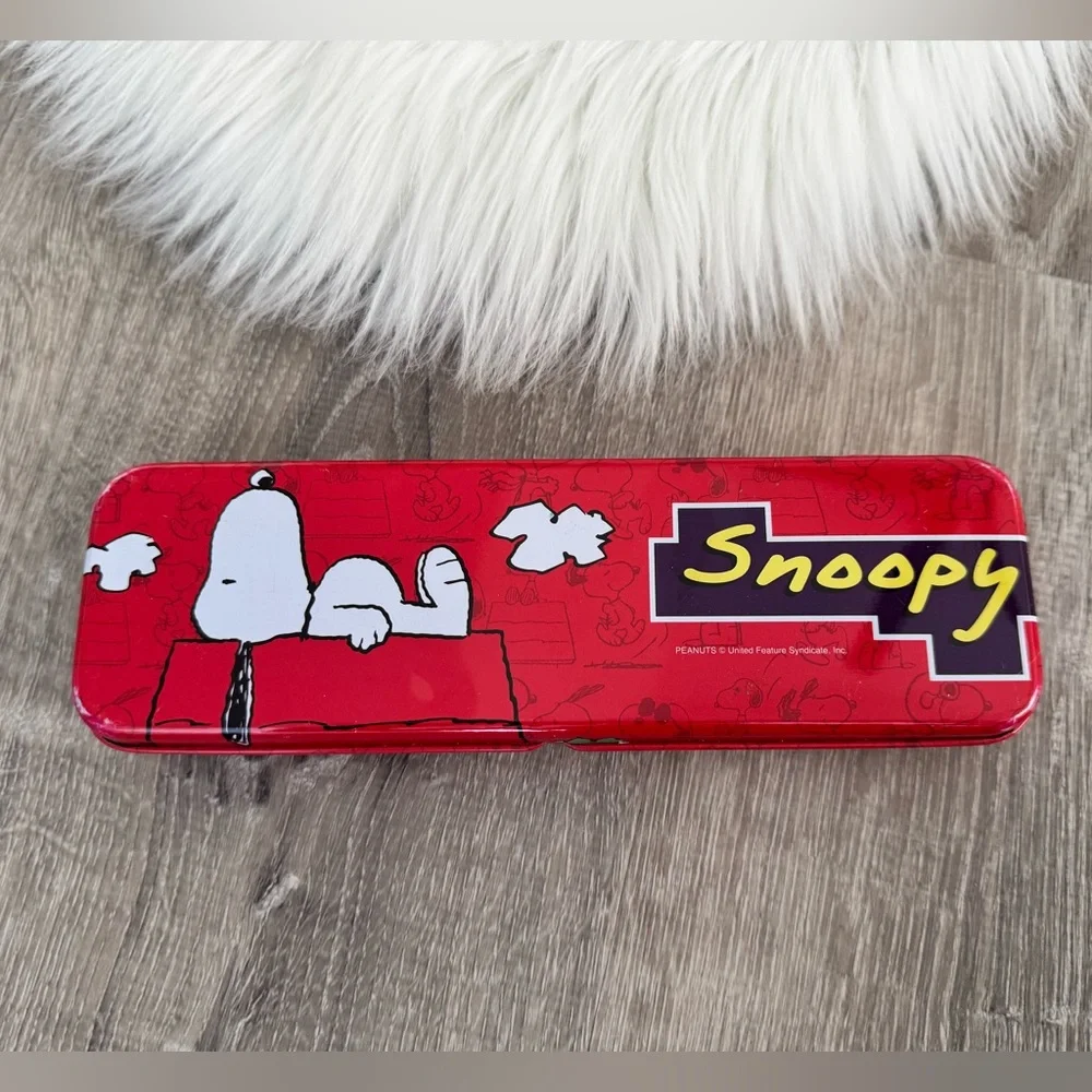 Vintage Red Snoopy Pencil Case